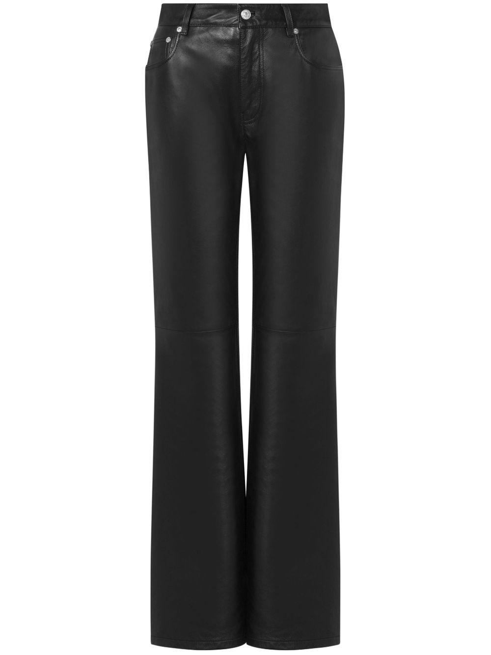 MOSCHINO JEANS 皮质喇叭裤 - 黑色