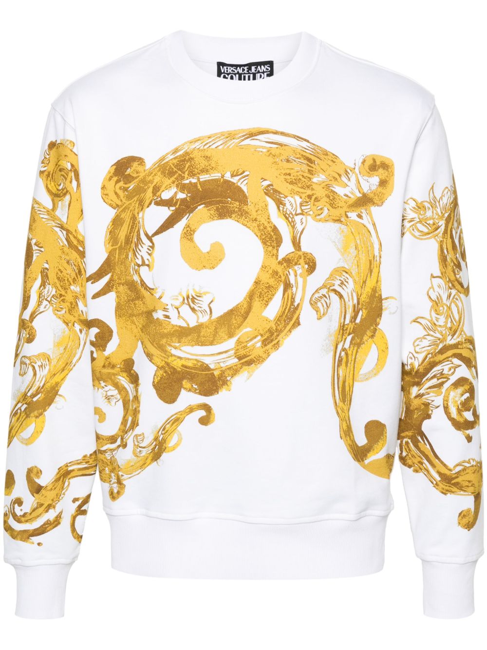 Versace Jeans Couture 巴洛克印花卫衣 - 白色