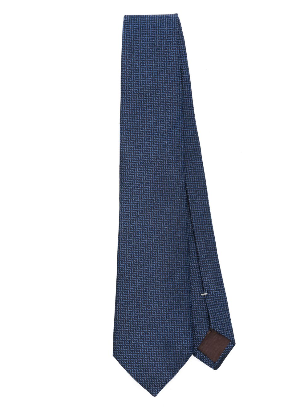 Canali 图案提花领带 - 蓝色
