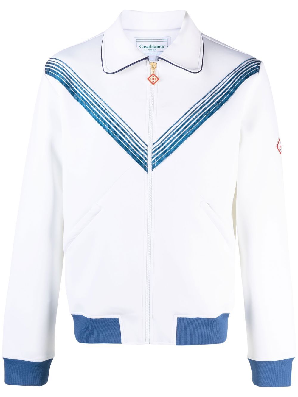 Casablanca Emblem De Caza 拉链毛衣 - 白色