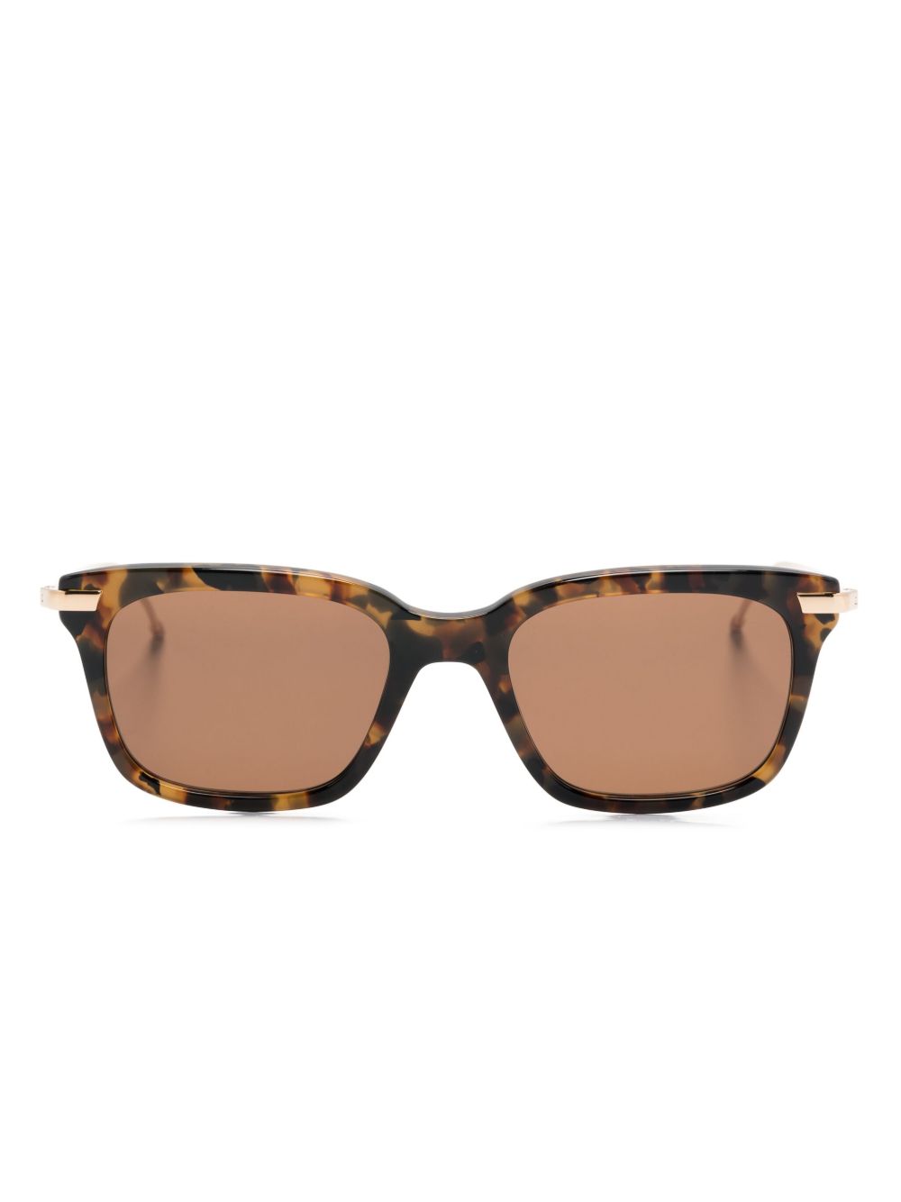 Thom Browne Eyewear 方框太阳眼镜 - 褐色