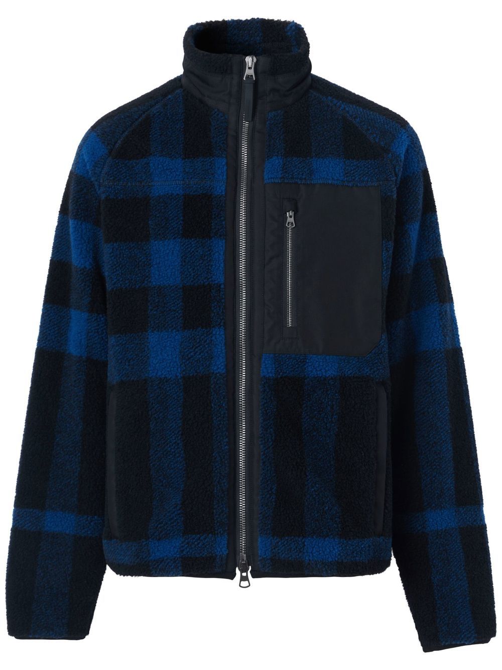 Burberry Exploded Check 抓绒夹克 - 蓝色