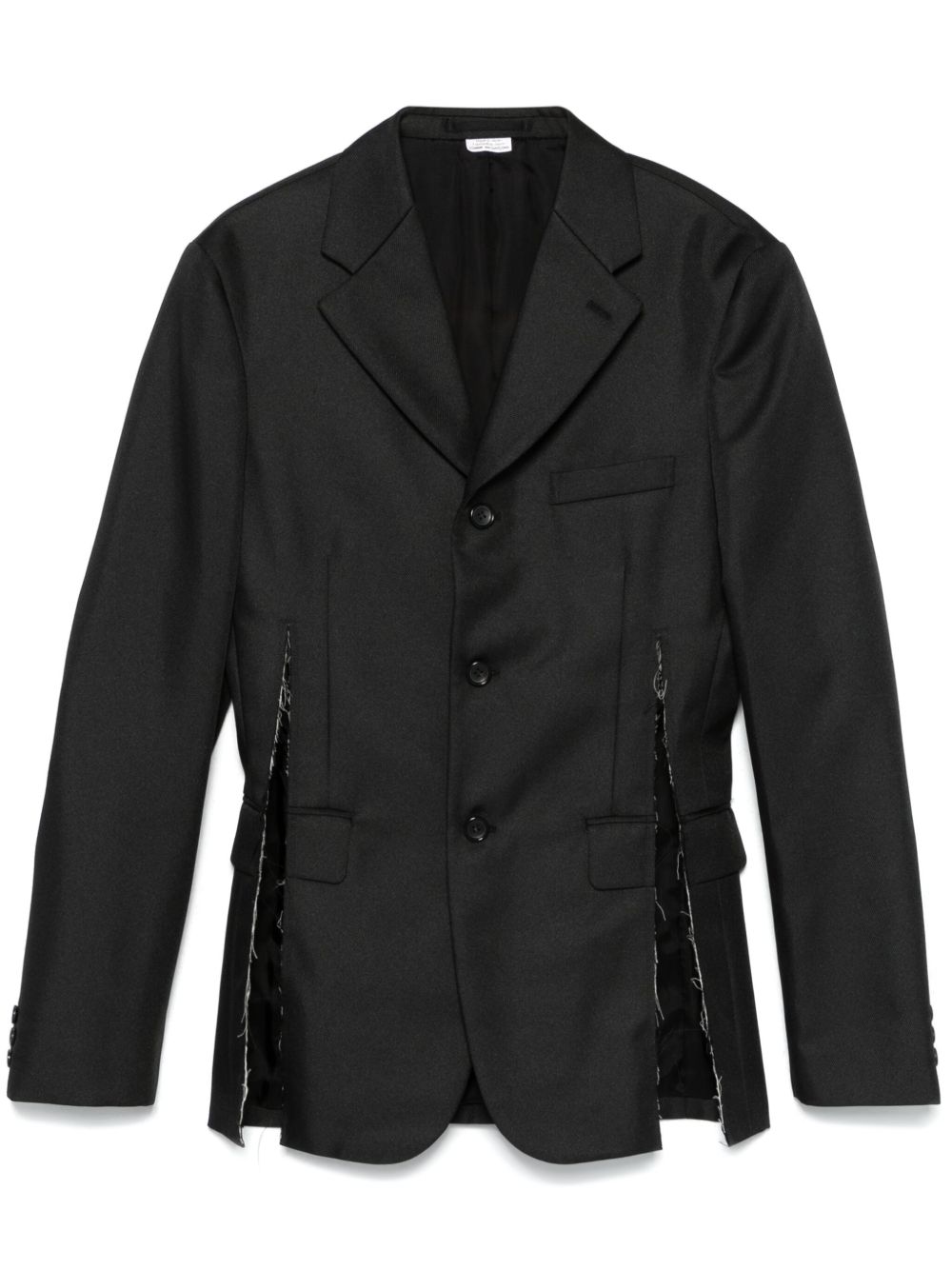 Comme des Garçons Homme Plus 斜纹布编织西装夹克 - 黑色
