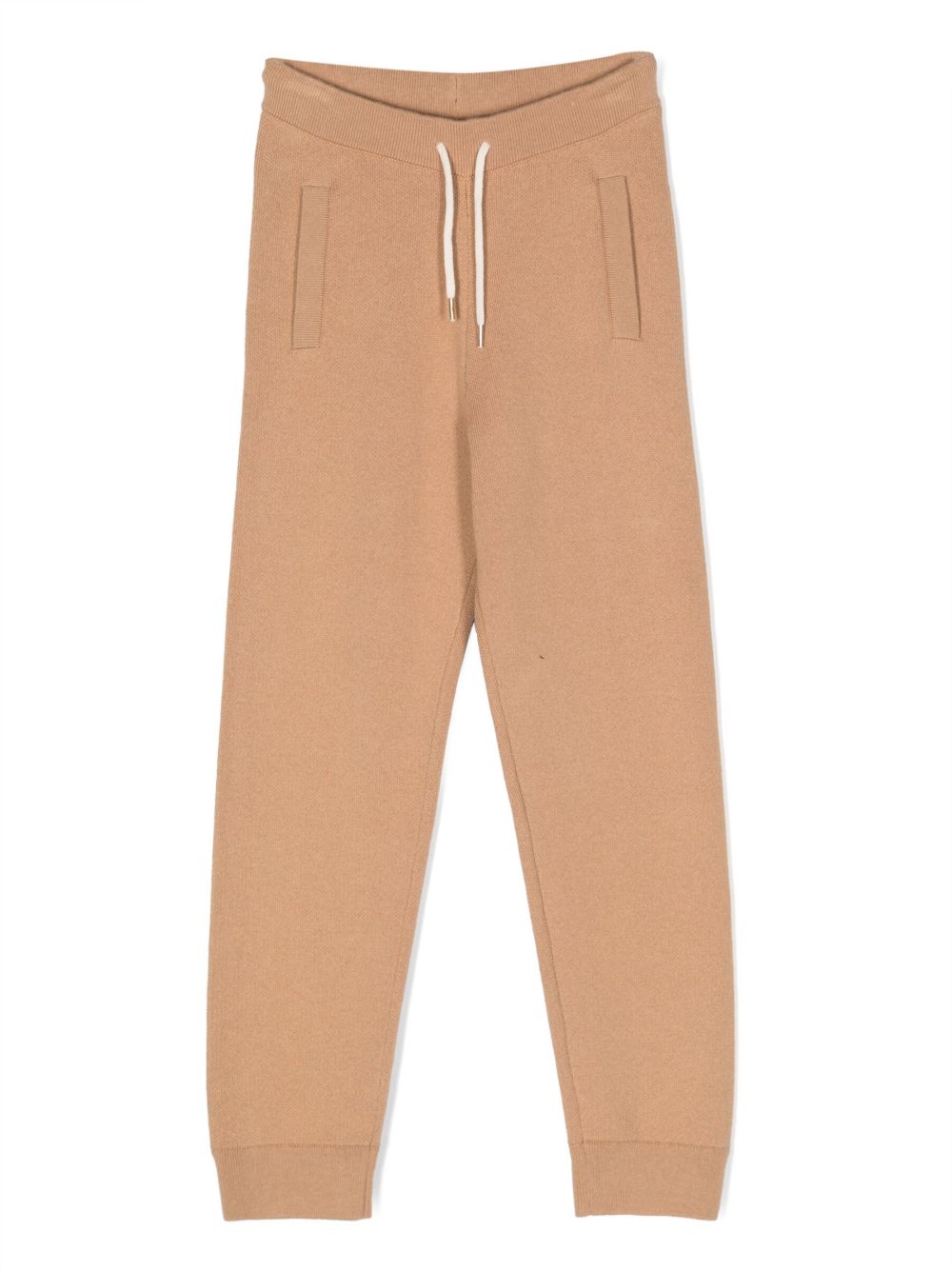 Chloé Kids 条纹细节针织运动裤 - 中性色