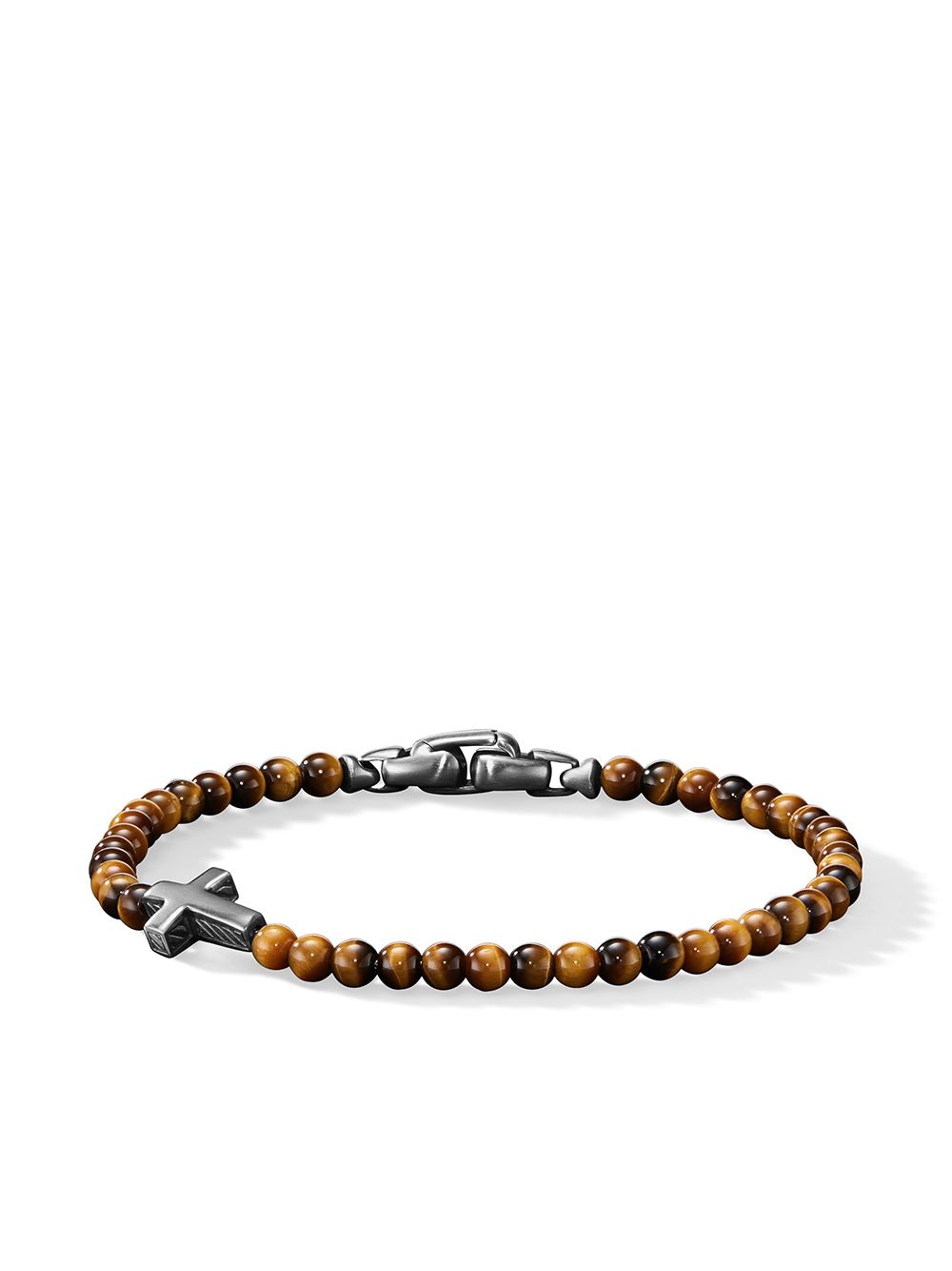 David Yurman 十字架串珠手链 - 银色