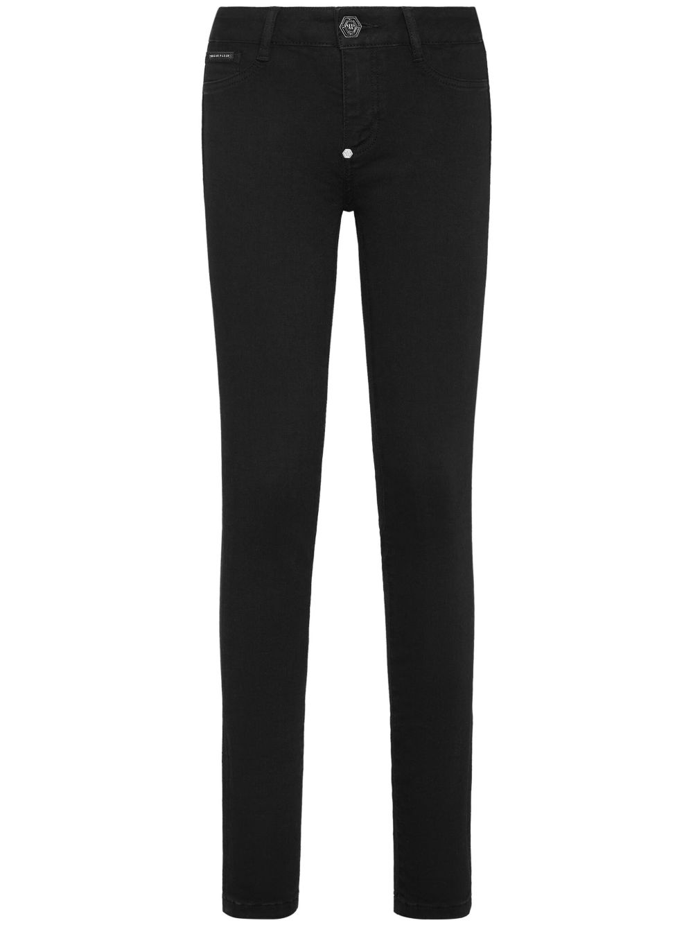 Philipp Plein 中腰紧身牛仔裤 - 黑色