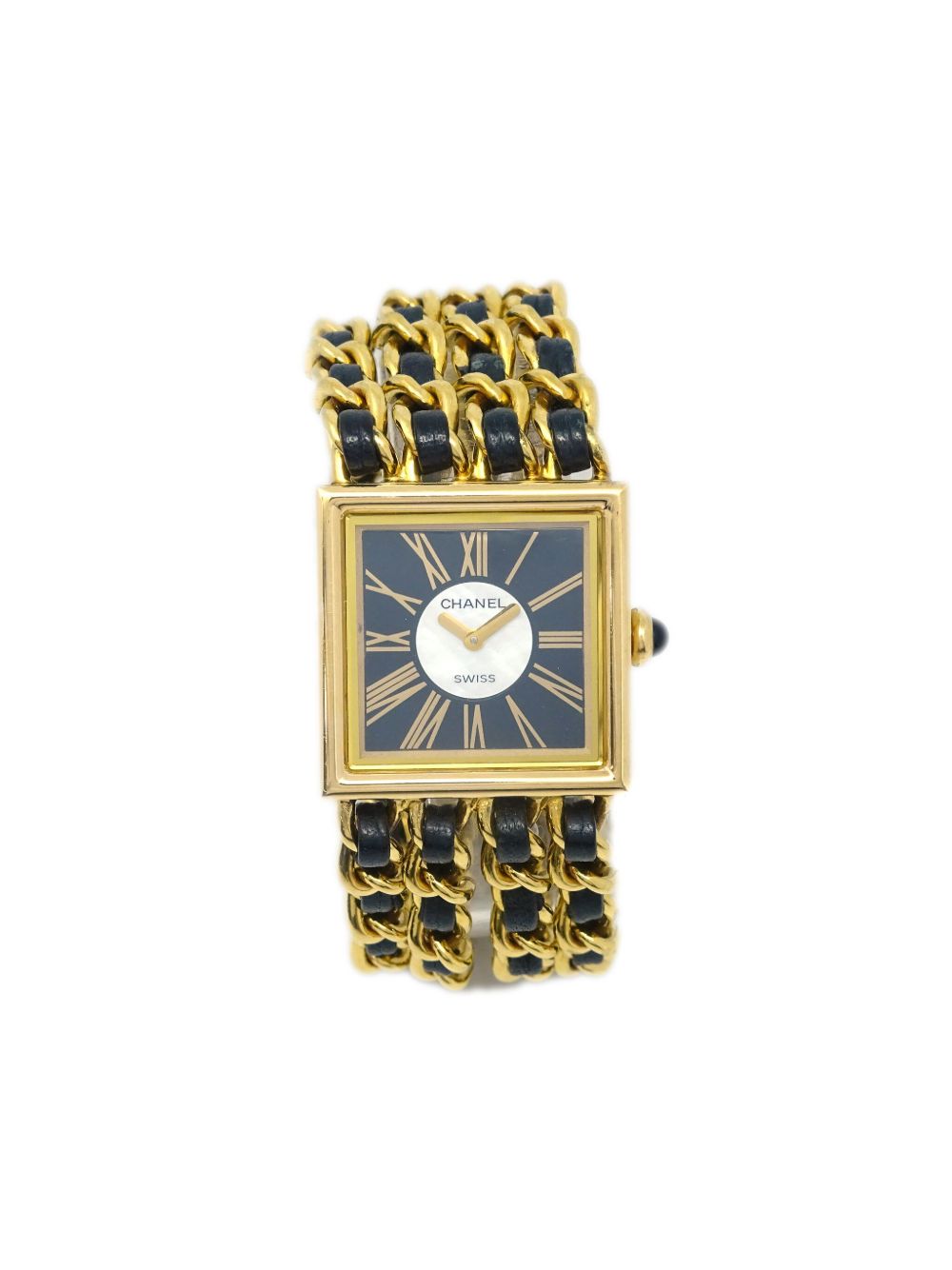 CHANEL Pre-Owned Mademoiselle 22毫米腕表（1989年典藏款） - 黑色