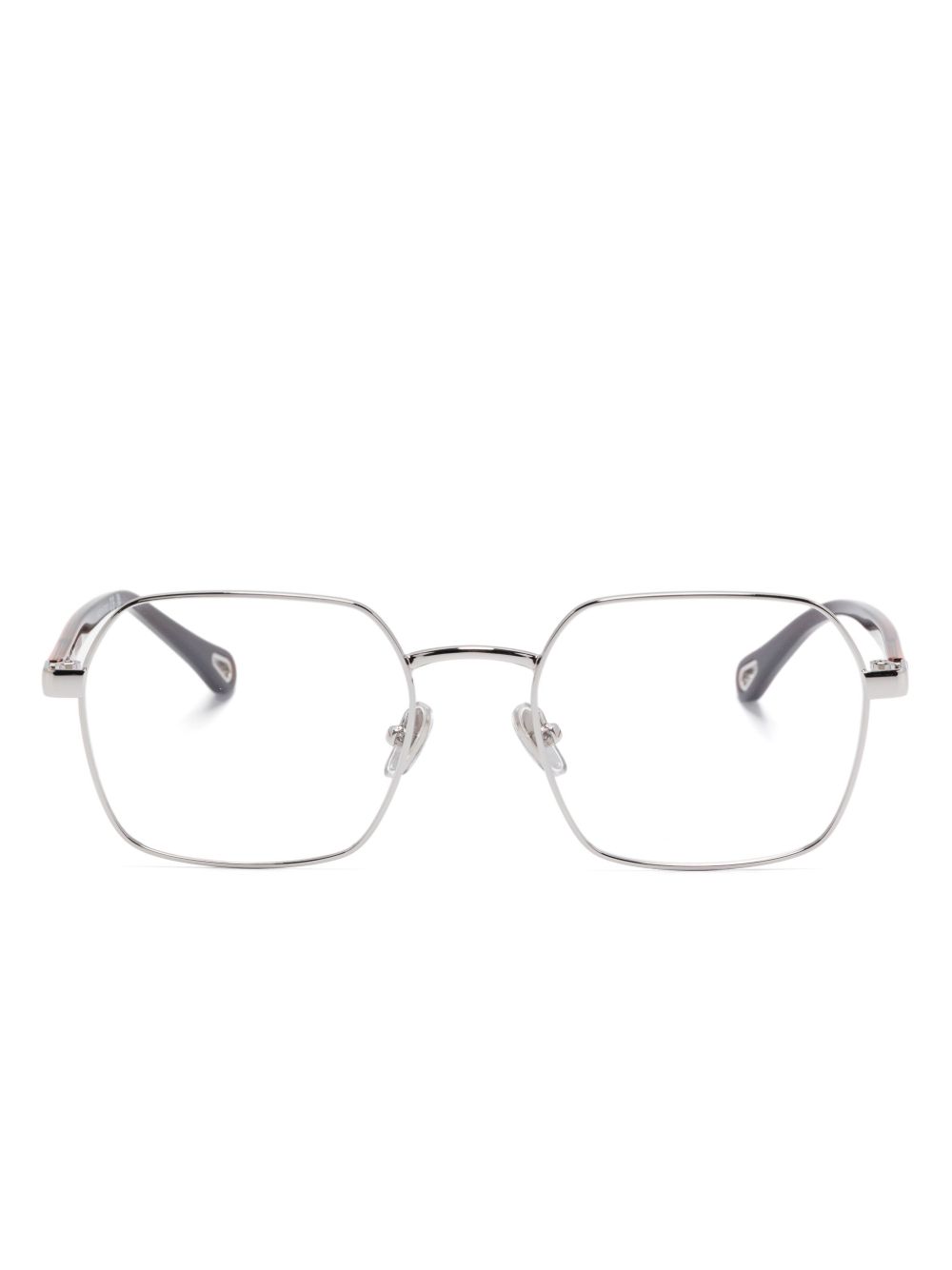 Chloé Eyewear 六角形镜框眼镜 - 褐色