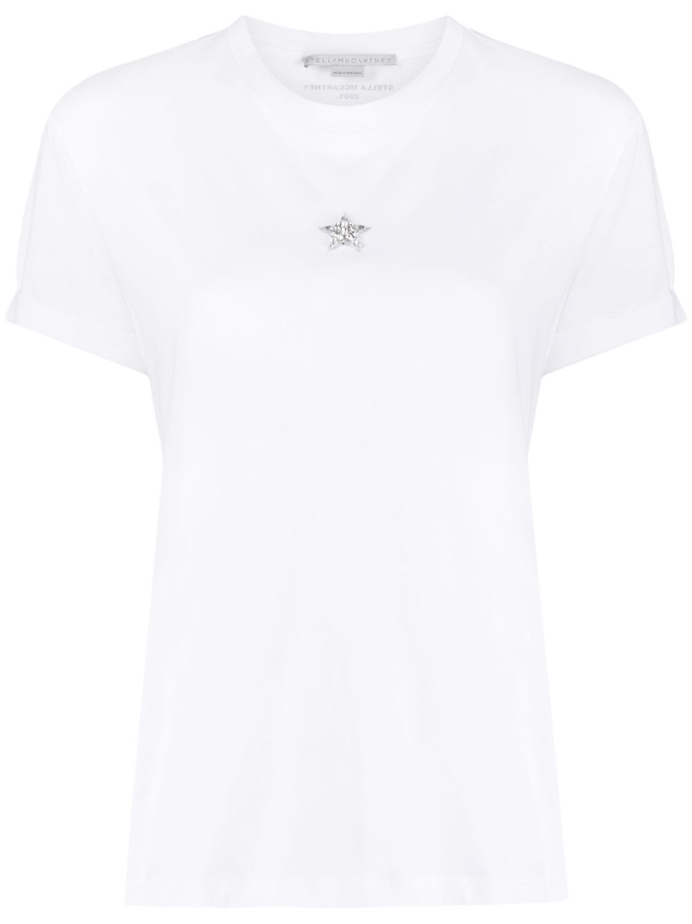 Stella McCartney Mini Star 刺绣棉T恤 - 白色