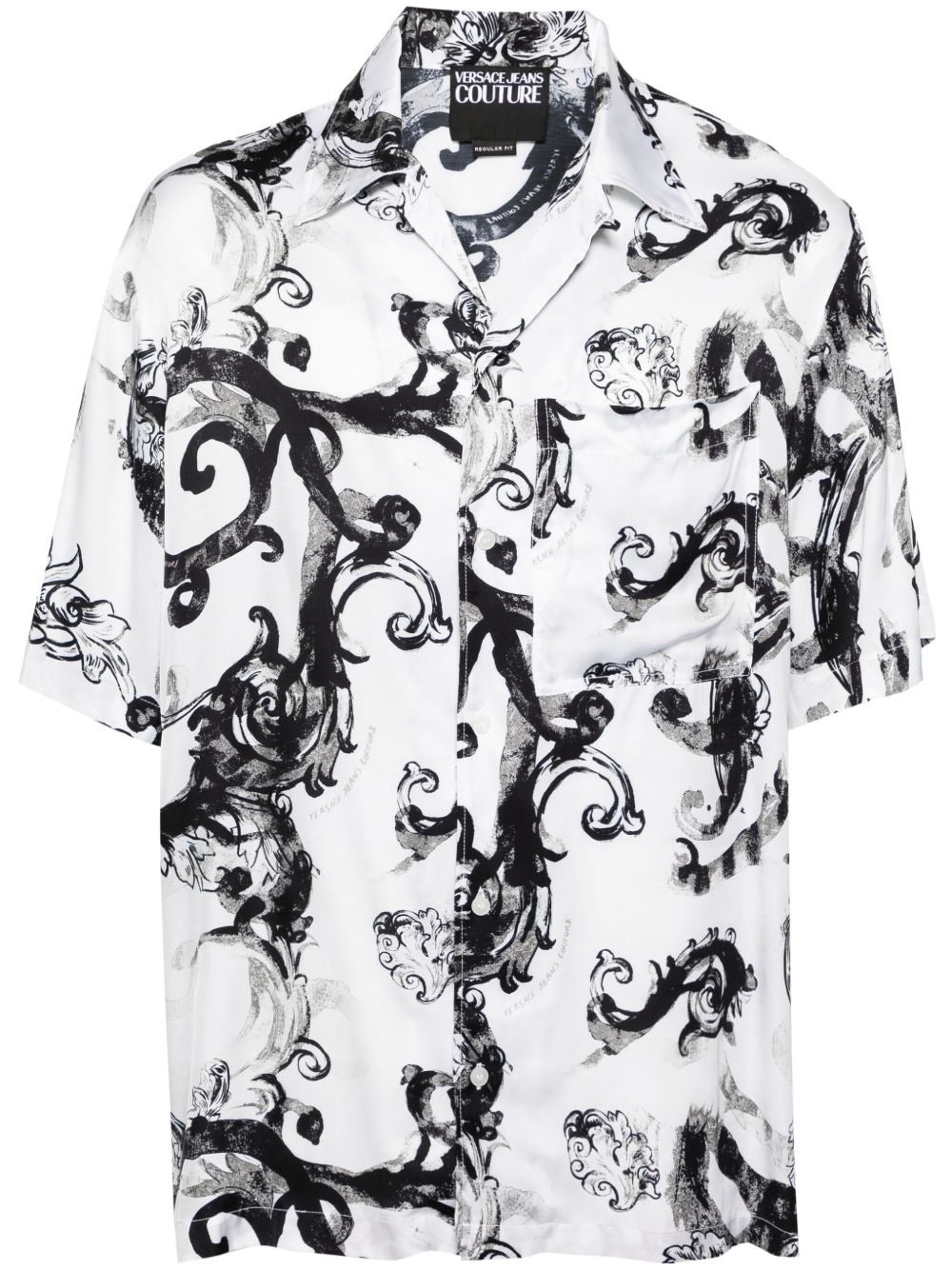 Versace Jeans Couture Barocco 印花短袖衬衫 - 白色