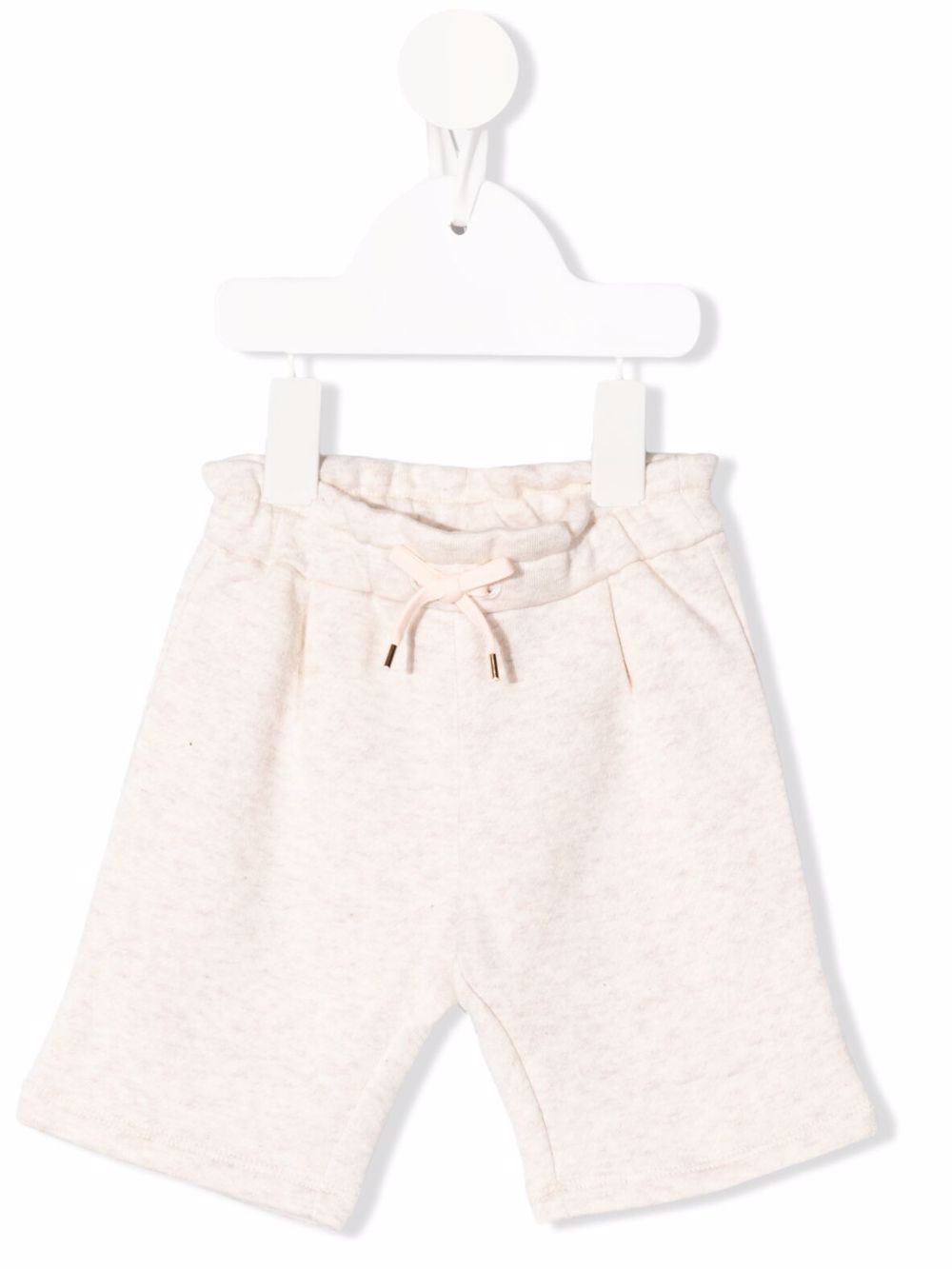 Chloé Kids 抽绳直筒短裤 - 中性色