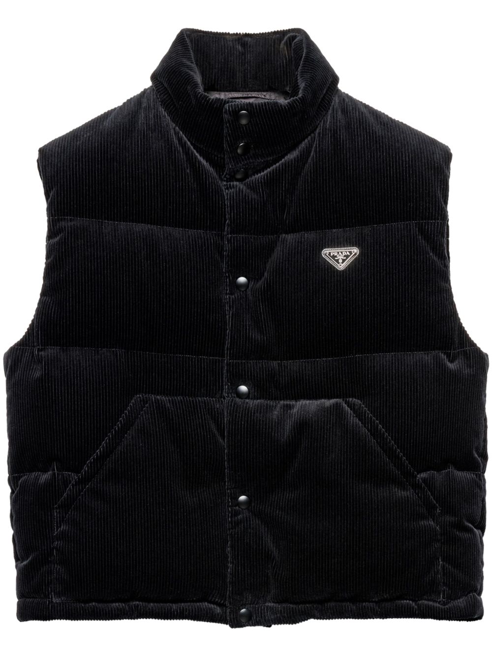 Prada Corduroy 马甲 - 黑色