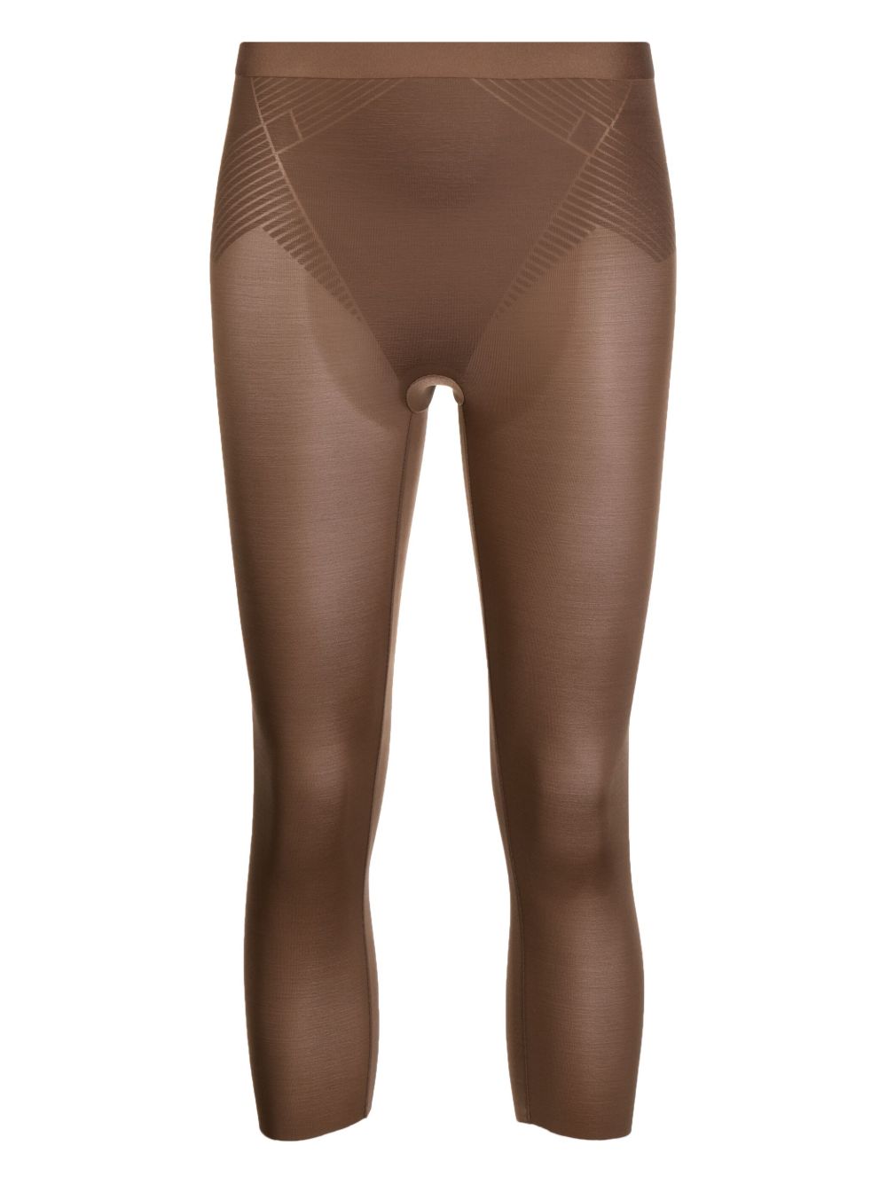 SPANX Capri 弹性中腰打底裤 - 褐色