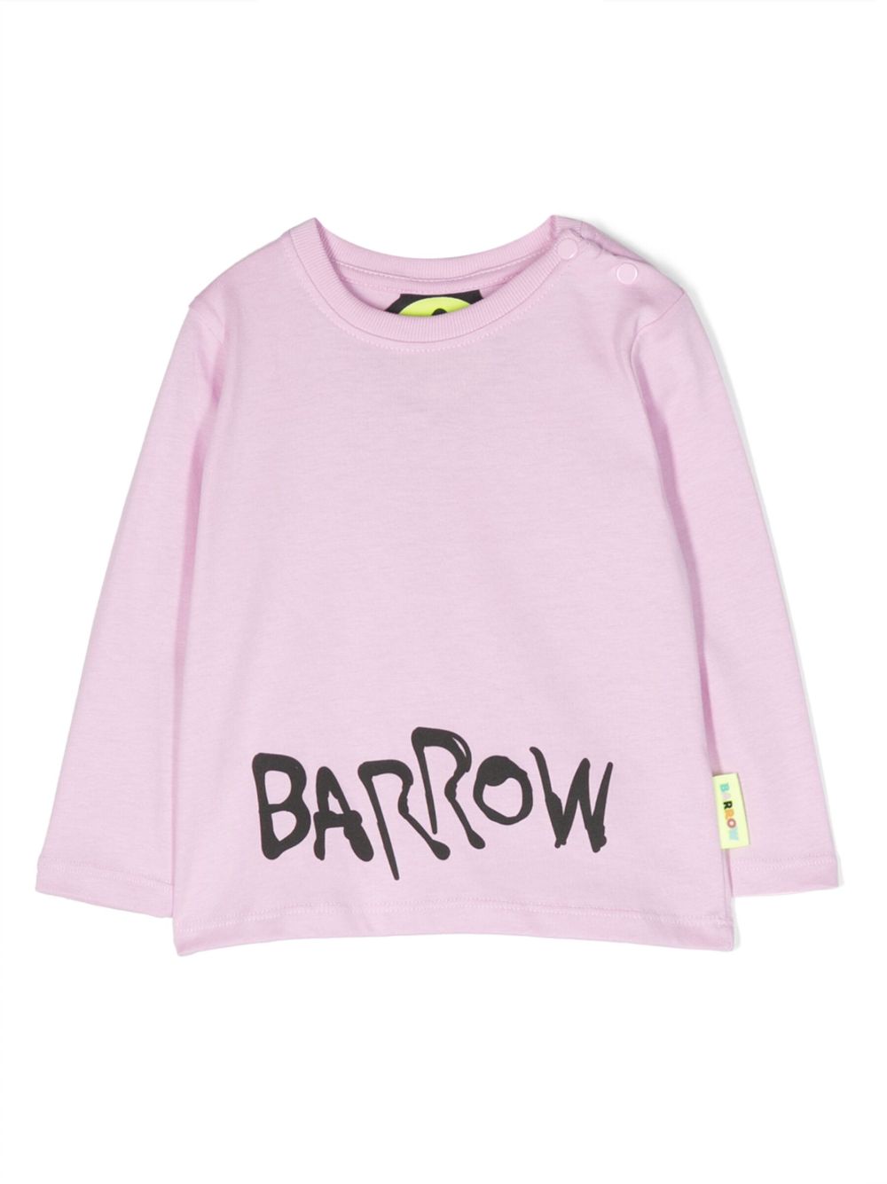 Barrow kids logo印花棉T恤 - 粉色