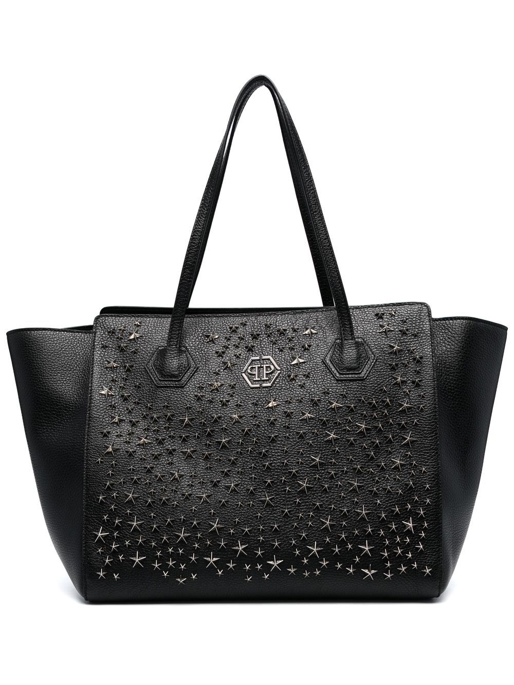 Philipp Plein 星星铆钉缀饰手提包 - 黑色