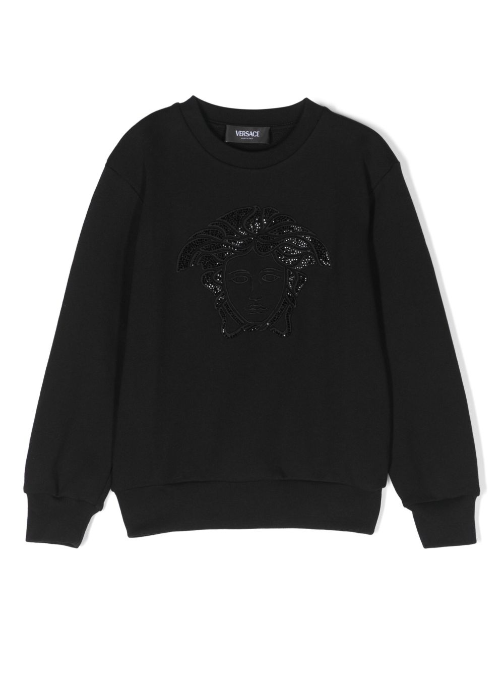 Versace Kids Medusa 晶饰卫衣 - 黑色