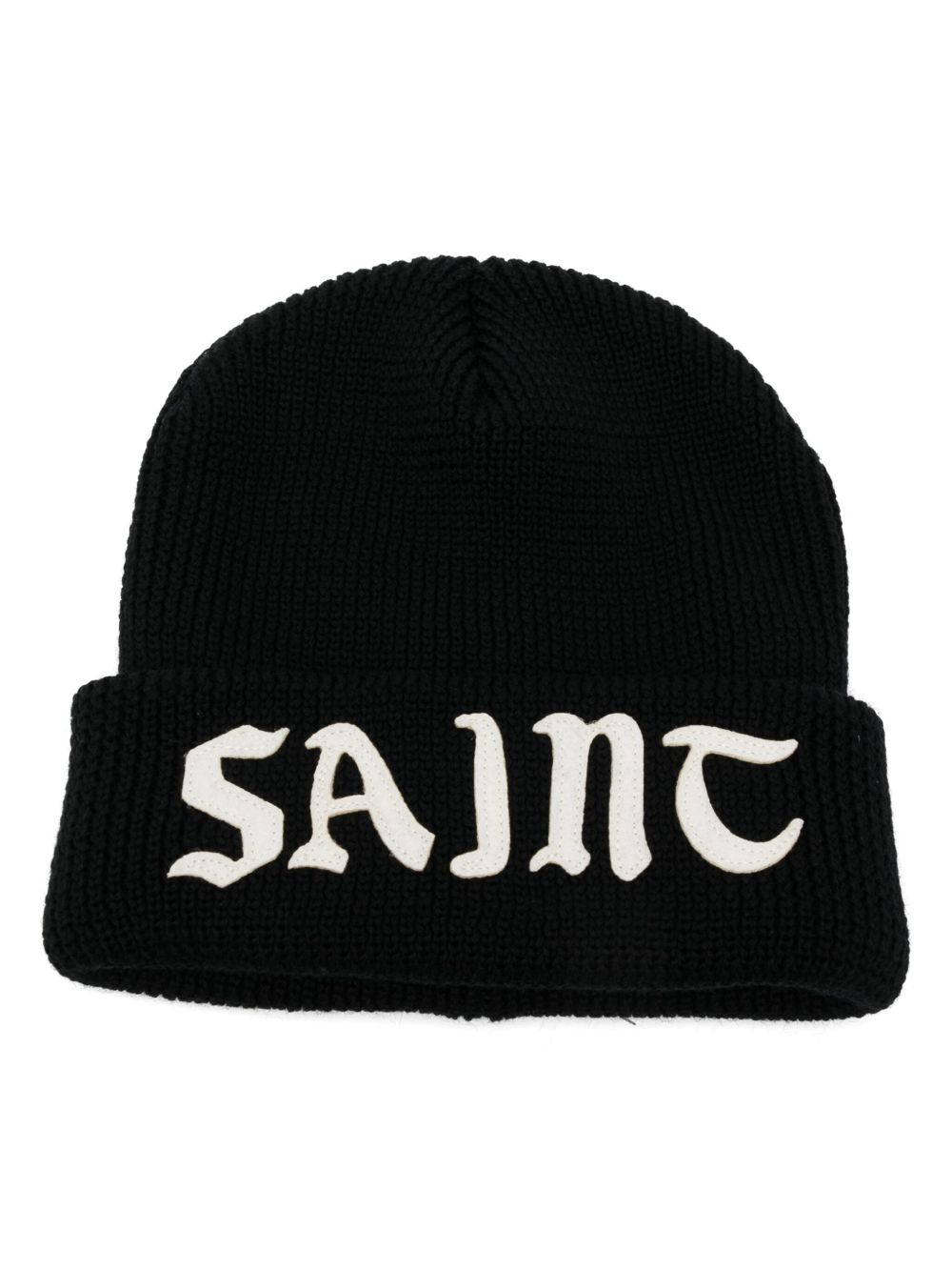 SAINT MXXXXXX logo套头帽 - 黑色