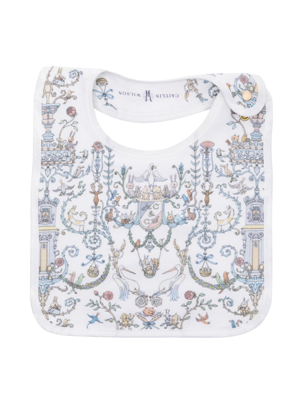 Atelier Choux Toile de Jouy 印花缎面围兜 - 蓝色