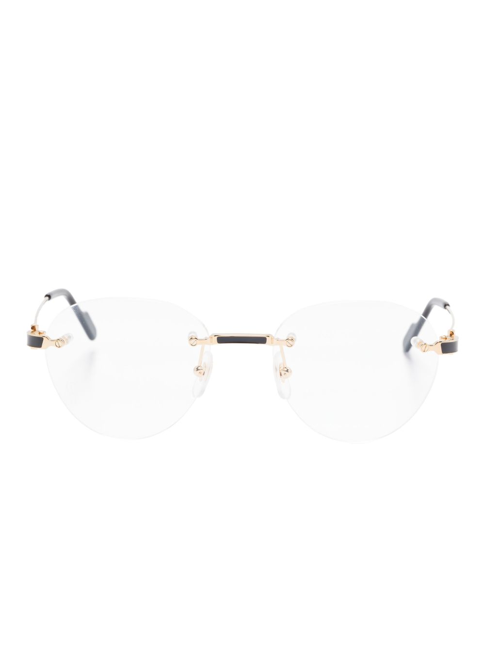 Cartier Eyewear 无框设计眼镜 - 金色