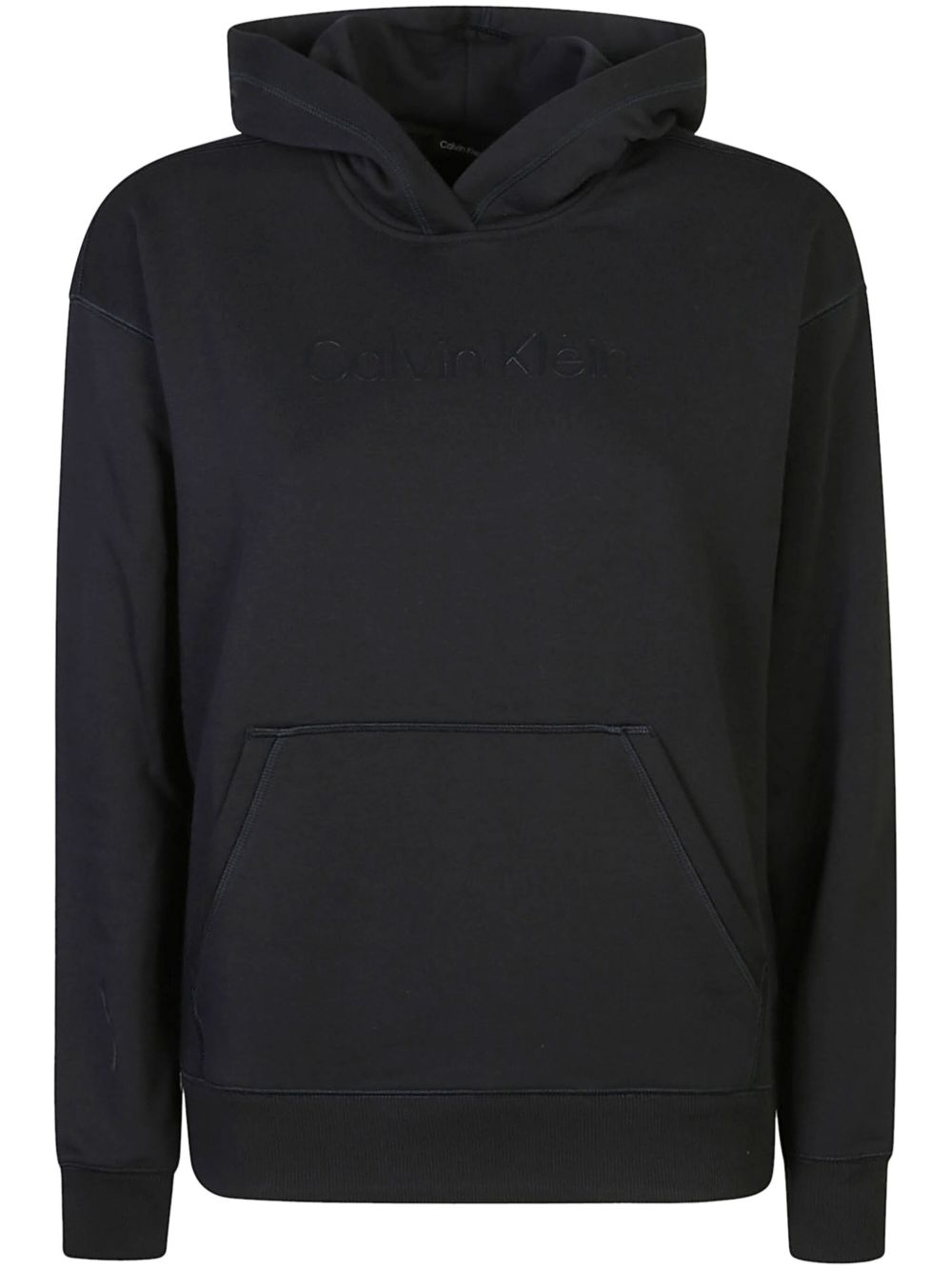 Calvin Klein logo连帽衫 - 黑色