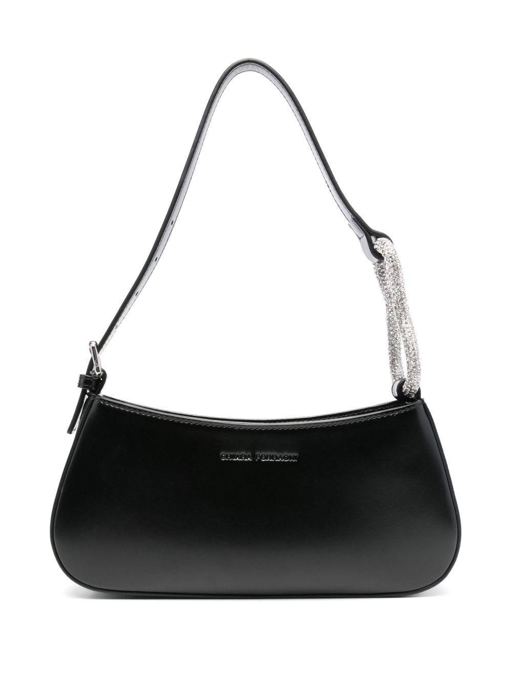 Chiara Ferragni Loop Rhinestone 单肩包 - 黑色
