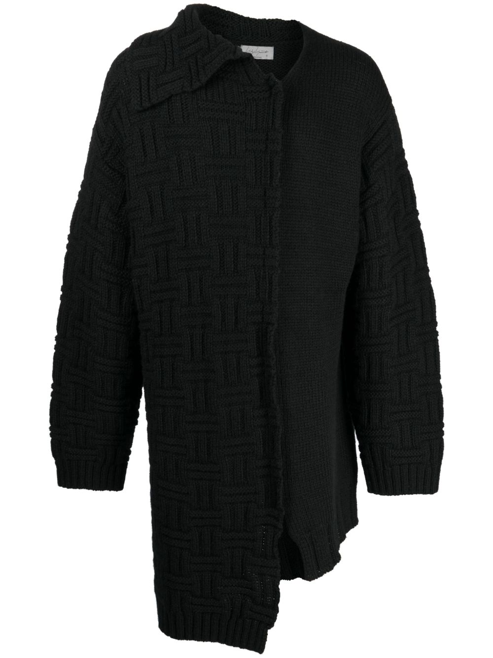 Yohji Yamamoto 不对称羊毛毛衣 - 黑色
