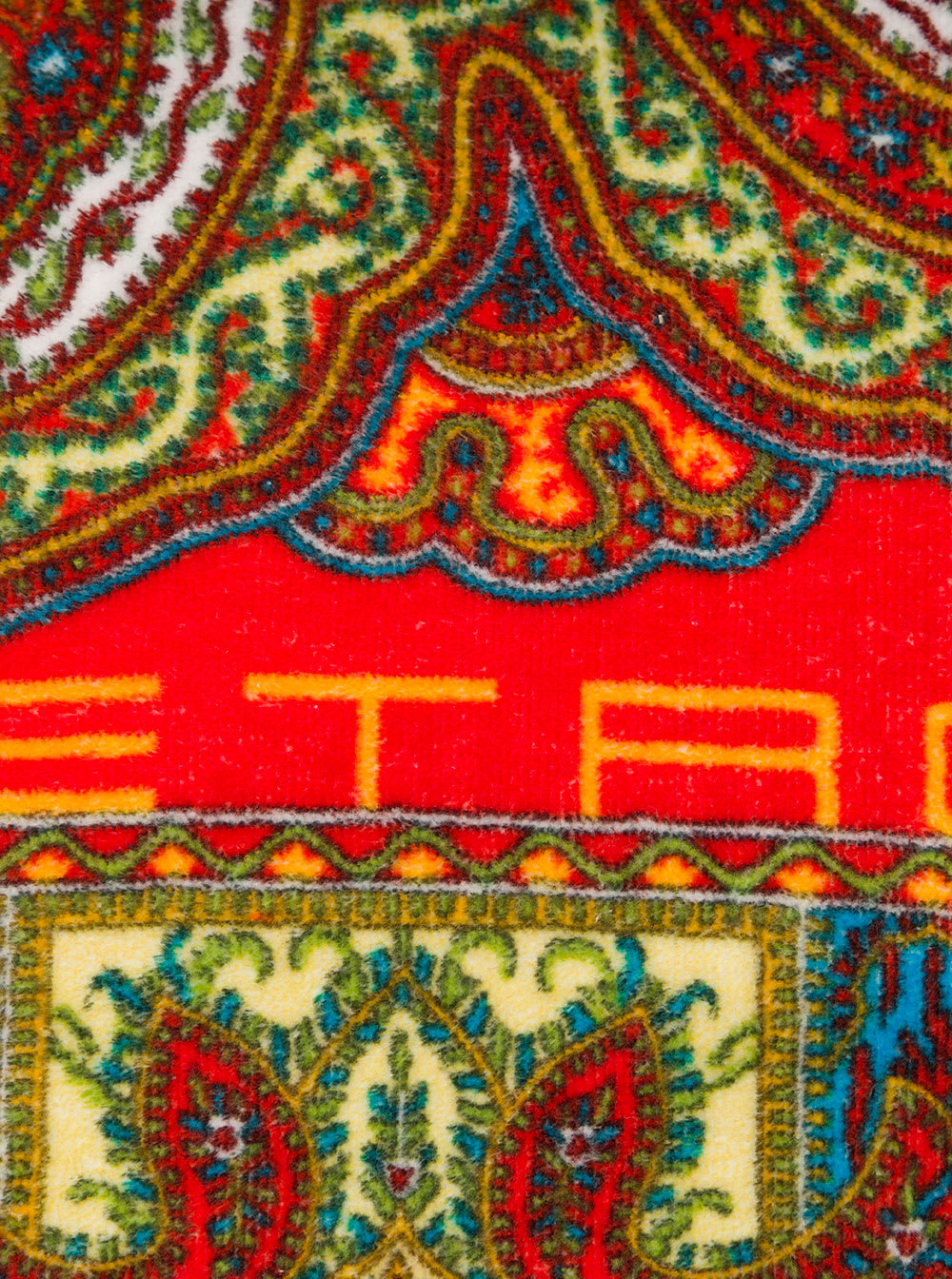 Etro Red Beach Towel With All-over Print In Cotton Home