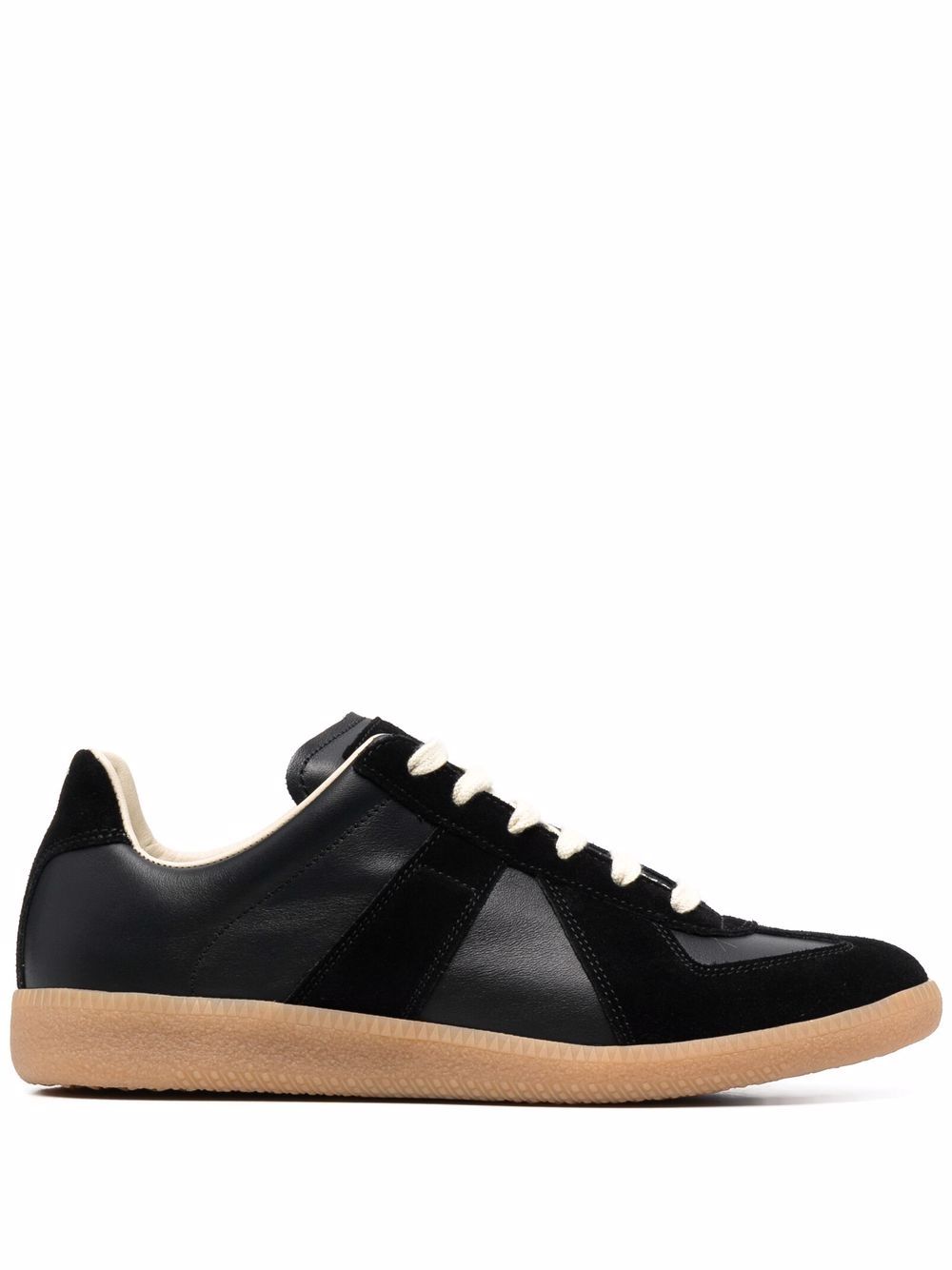 Maison Margiela Replica 低帮皮质运动鞋 - 黑色