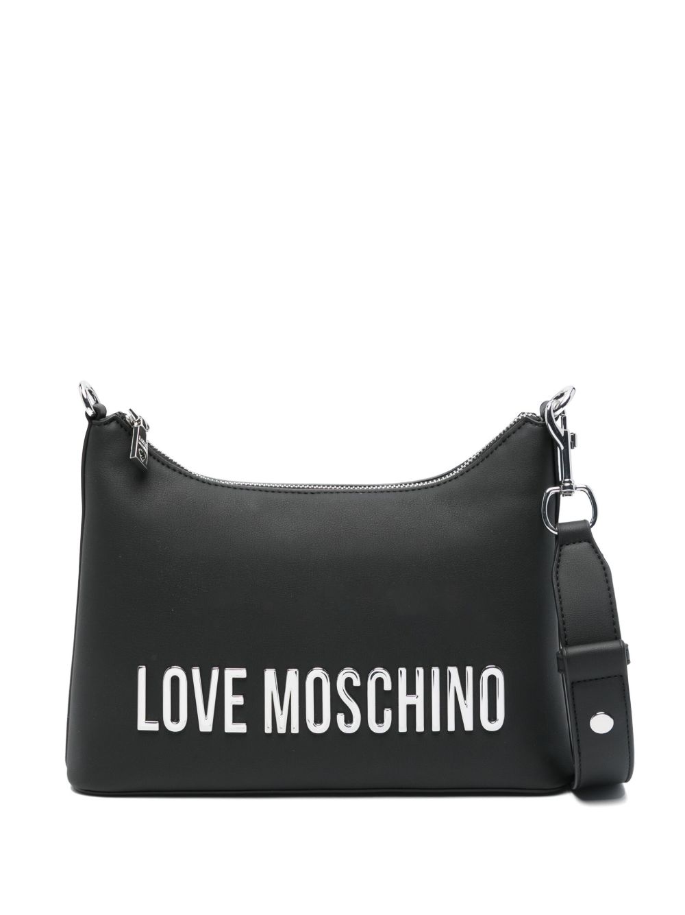 Love Moschino logo字母单肩包 - 黑色