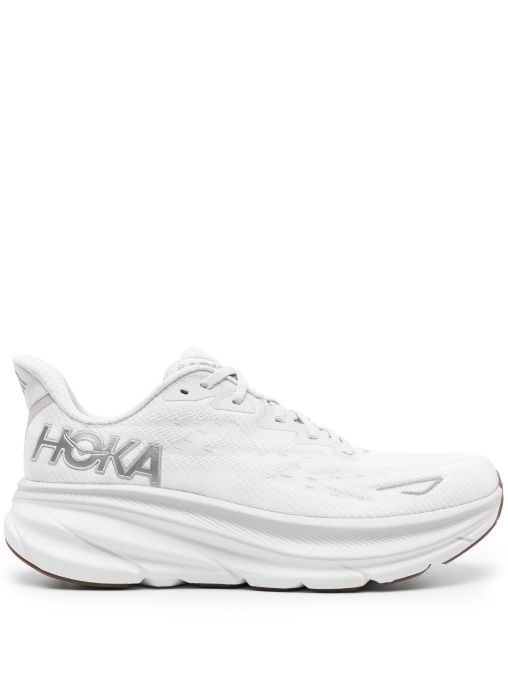 HOKA Clifton 9 系带运动鞋 - 白色