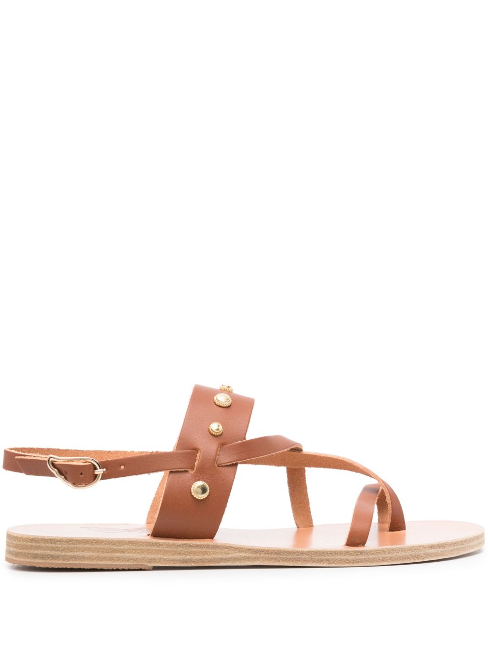 Ancient Greek Sandals Alethea Bee 皮质凉鞋 - 褐色