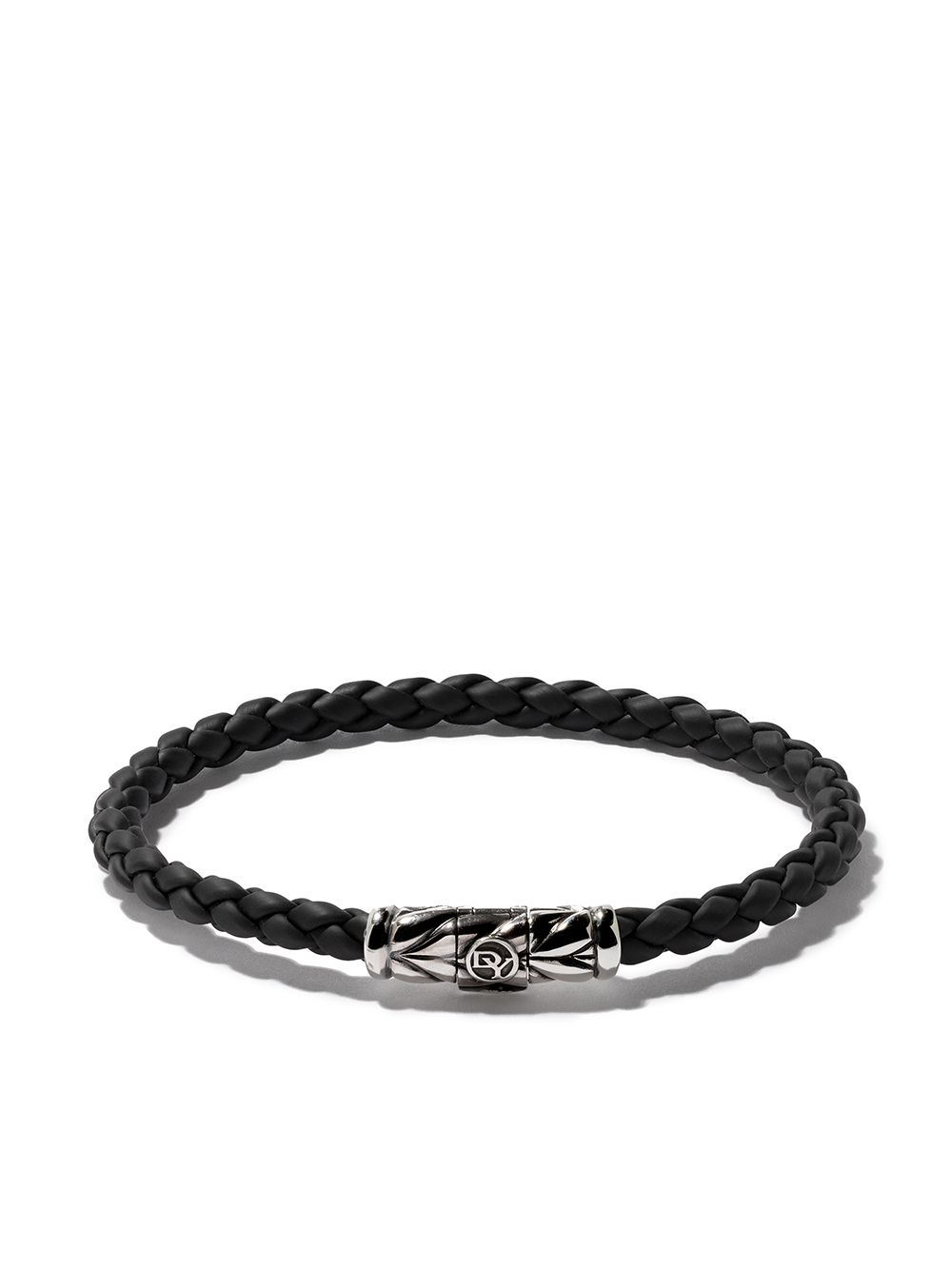 David Yurman Chevron 编织手链 - 黑色