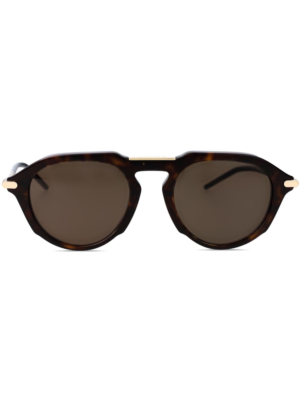 Givenchy Eyewear 几何形镜框太阳眼镜 - 褐色