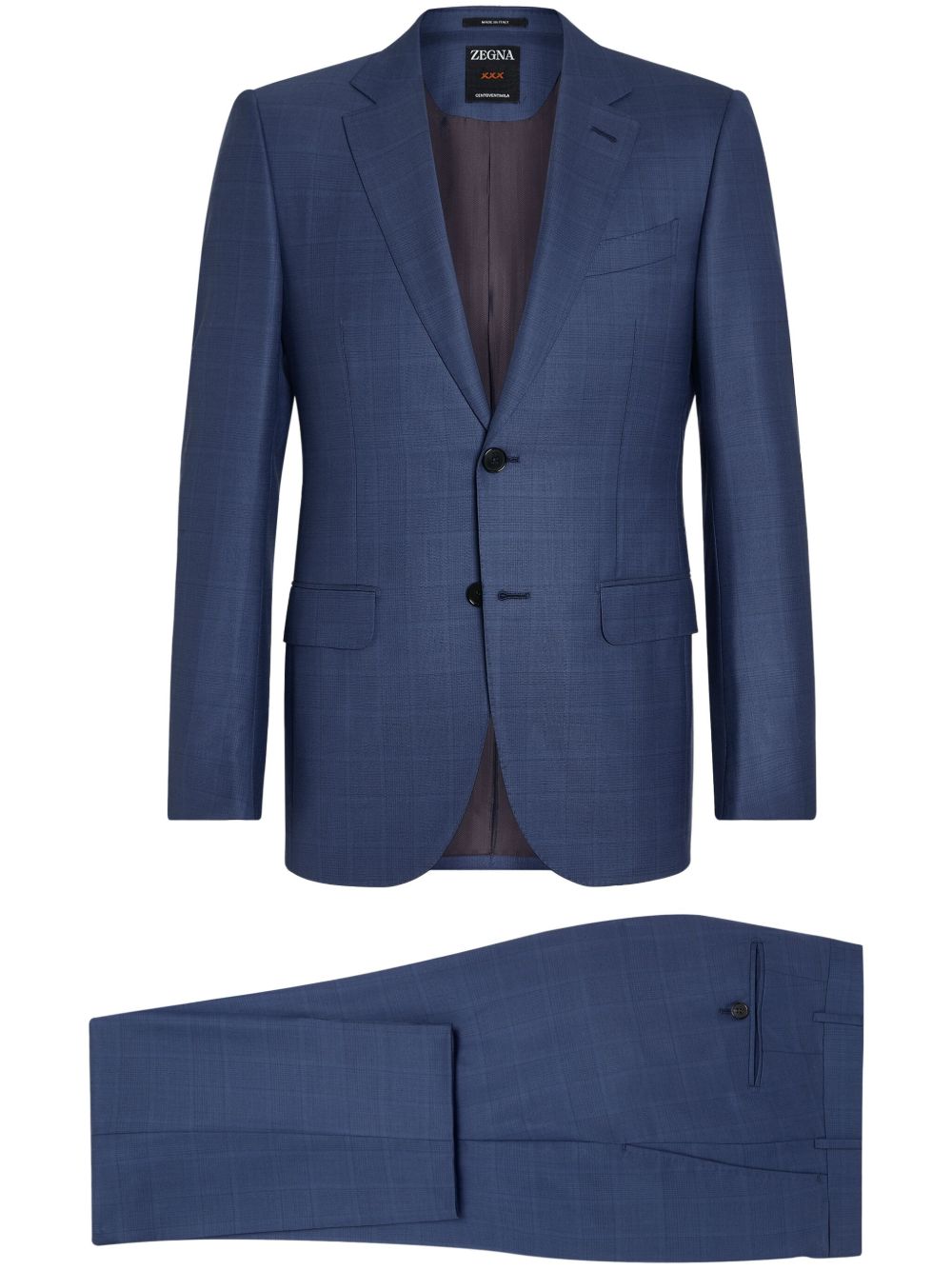 Zegna 羊毛西装套装 - 蓝色
