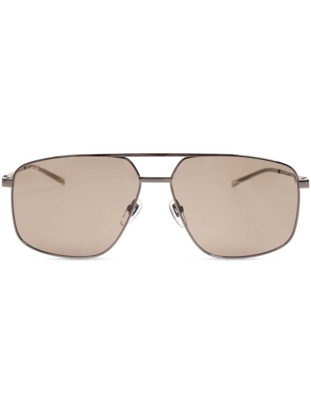Gucci Eyewear 飞行员太阳眼镜 - 银色