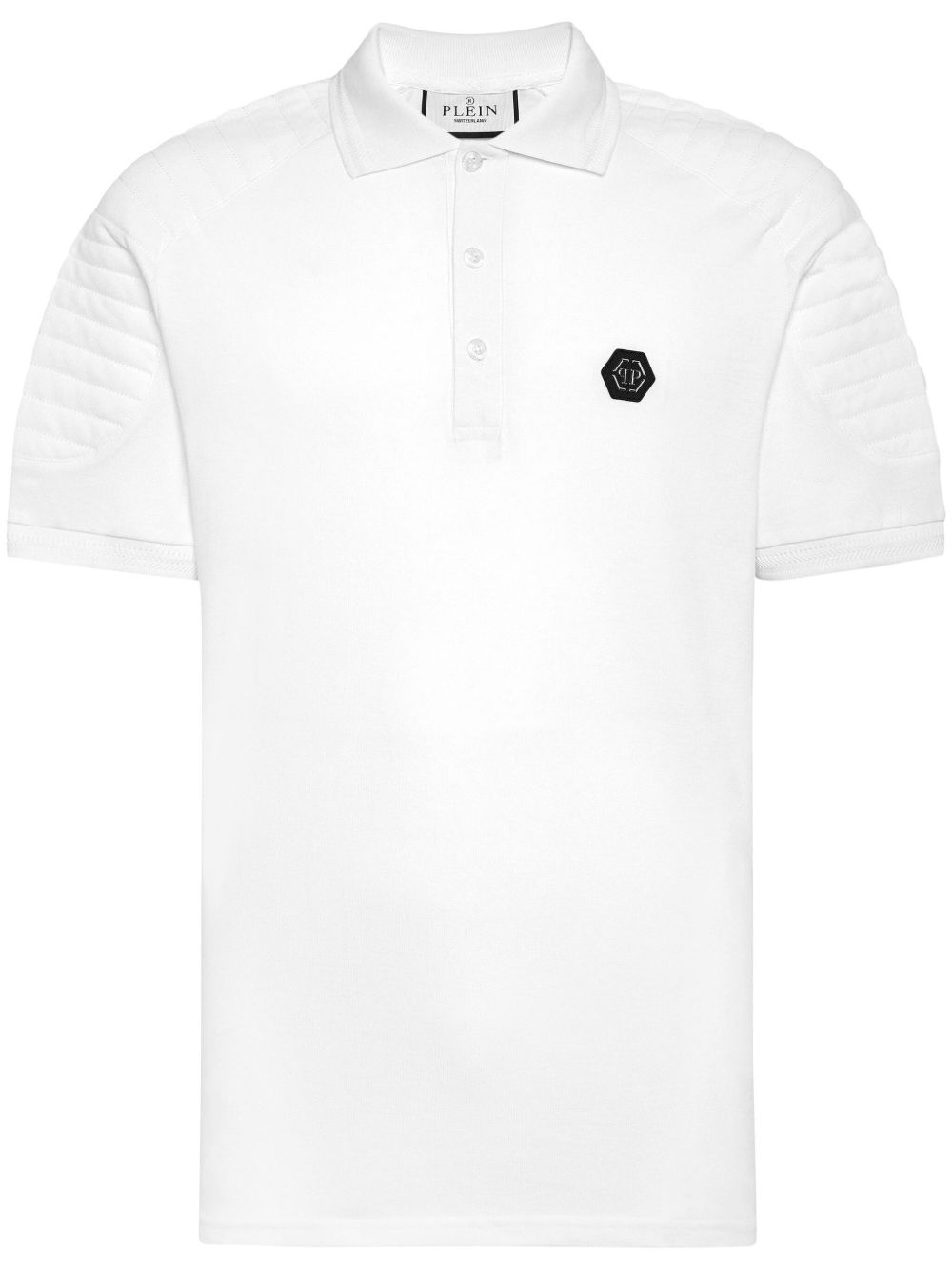 Philipp Plein logo贴花polo衫 - 白色