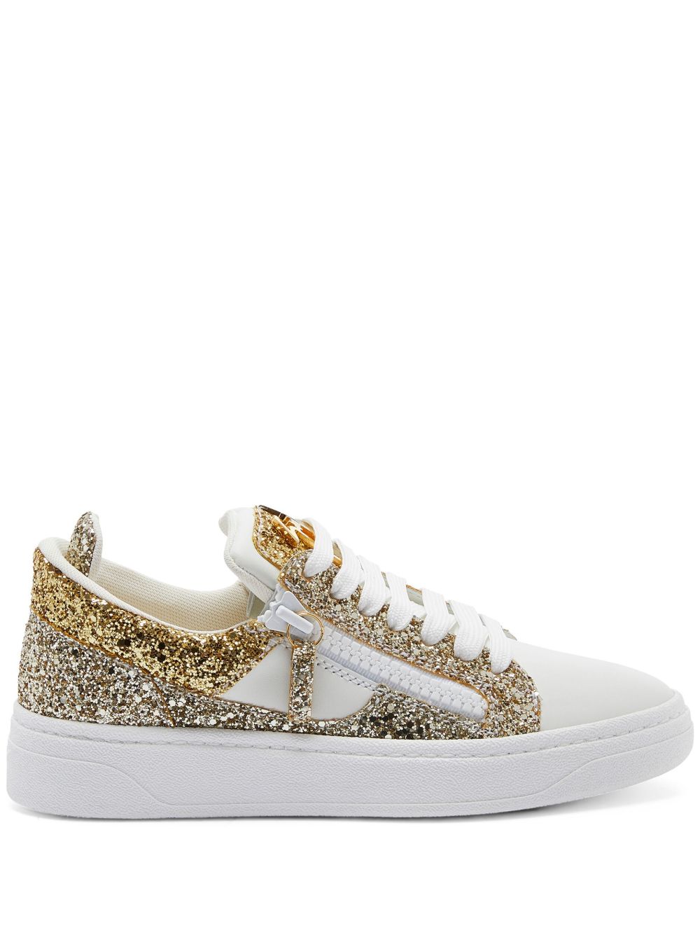 Giuseppe Zanotti Gz94 亮片金葱低帮运动鞋 - 金色