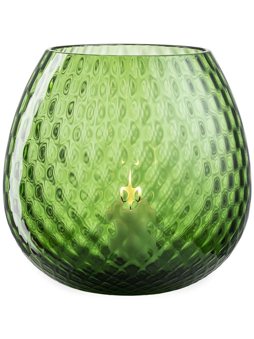 NasonMoretti Macramé 玻璃烛台 - 绿色