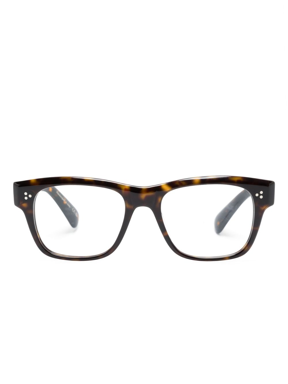 Oliver Peoples Birrel 方框眼镜 - 褐色