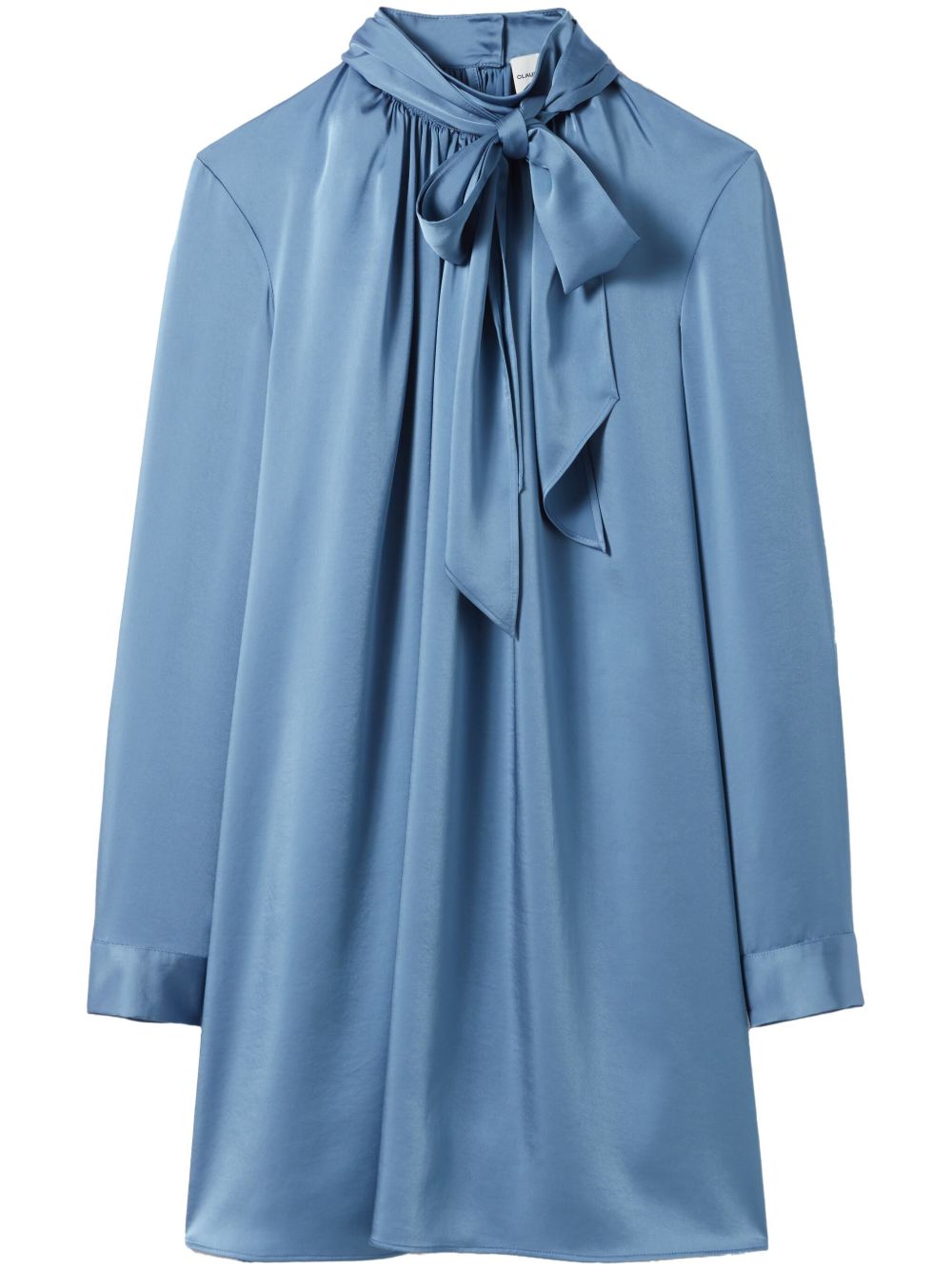 Claudie Pierlot 蝴蝶结领迷你连衣裙 - 蓝色