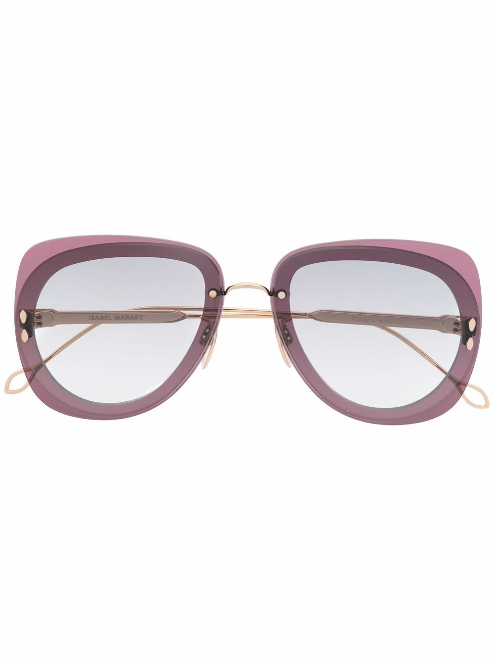 Isabel Marant Eyewear 有色镜片方框太阳眼镜 - 紫色