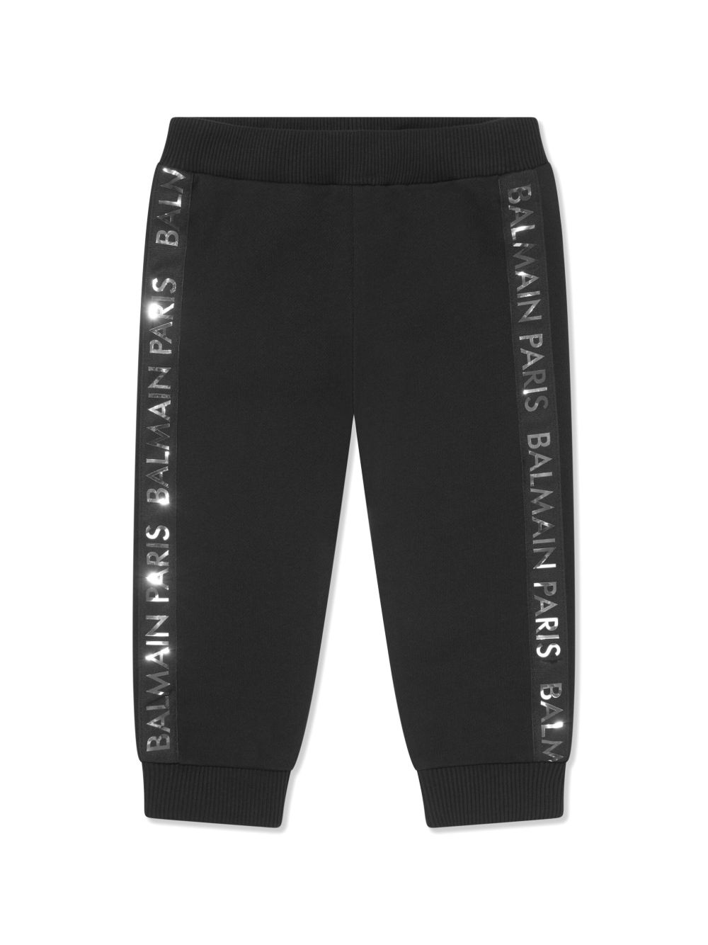 Balmain Kids logo饰带运动裤 - 黑色