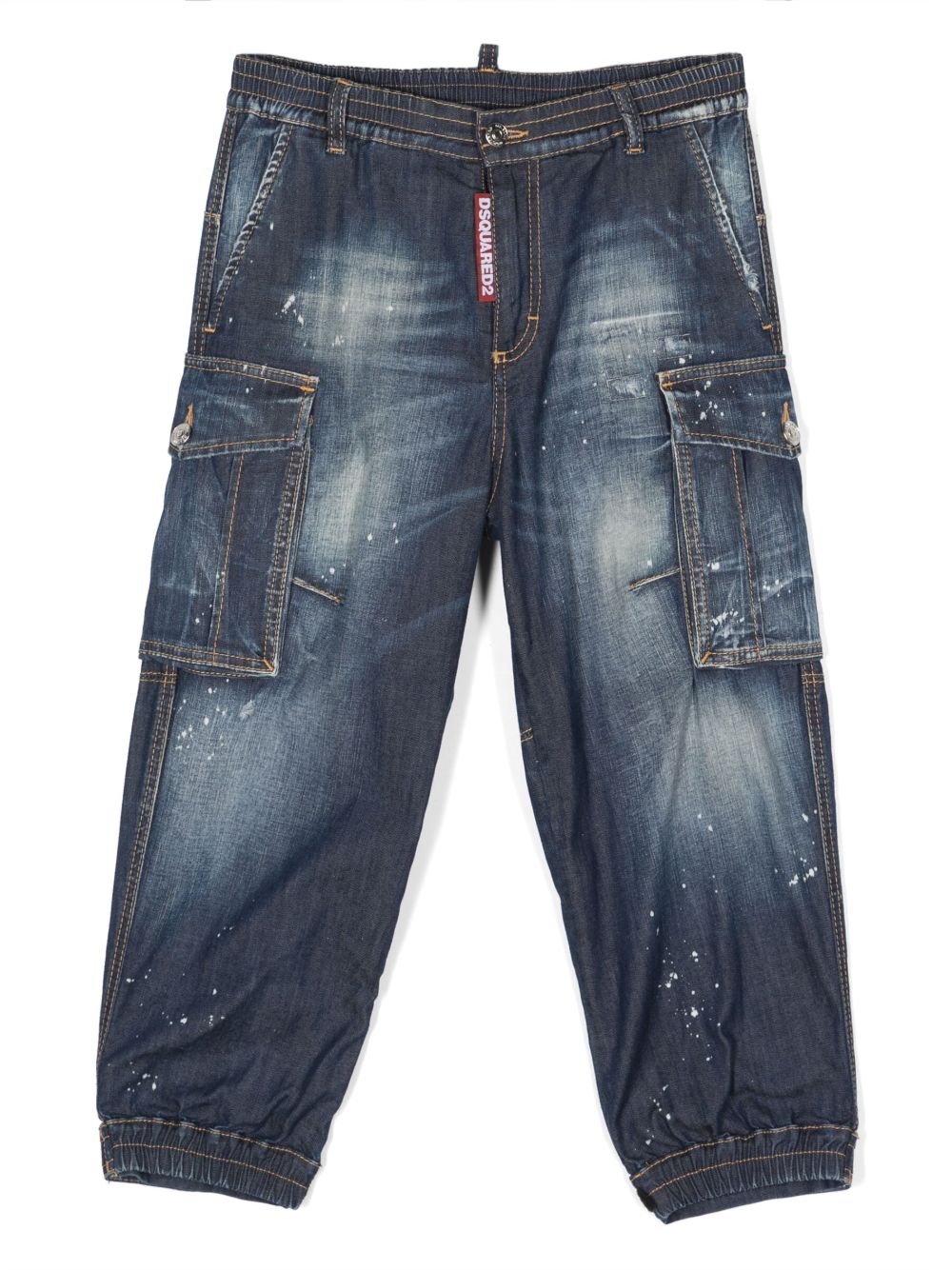 DSQUARED2 KIDS 阔腿牛仔裤 - 黑色