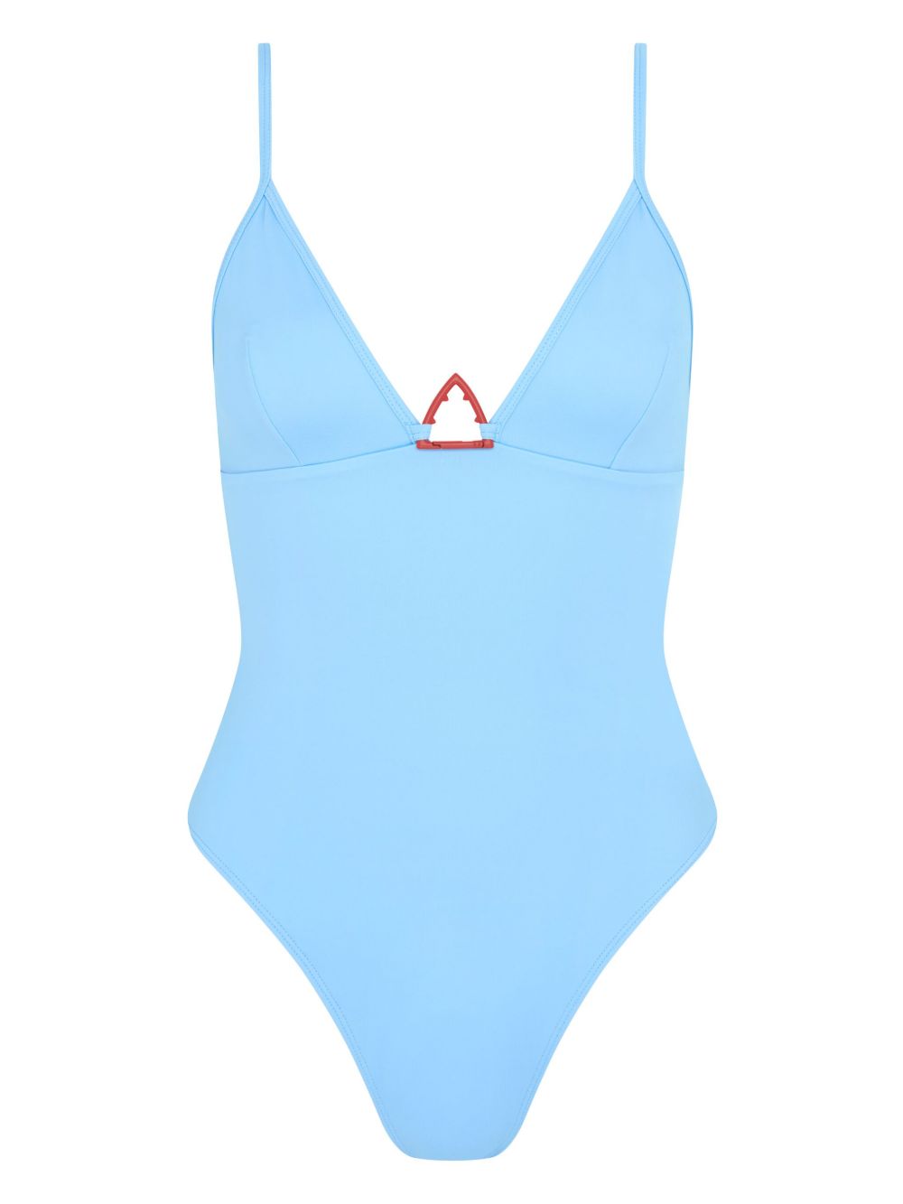 Let's Swim Shark logo连体泳衣 - 蓝色