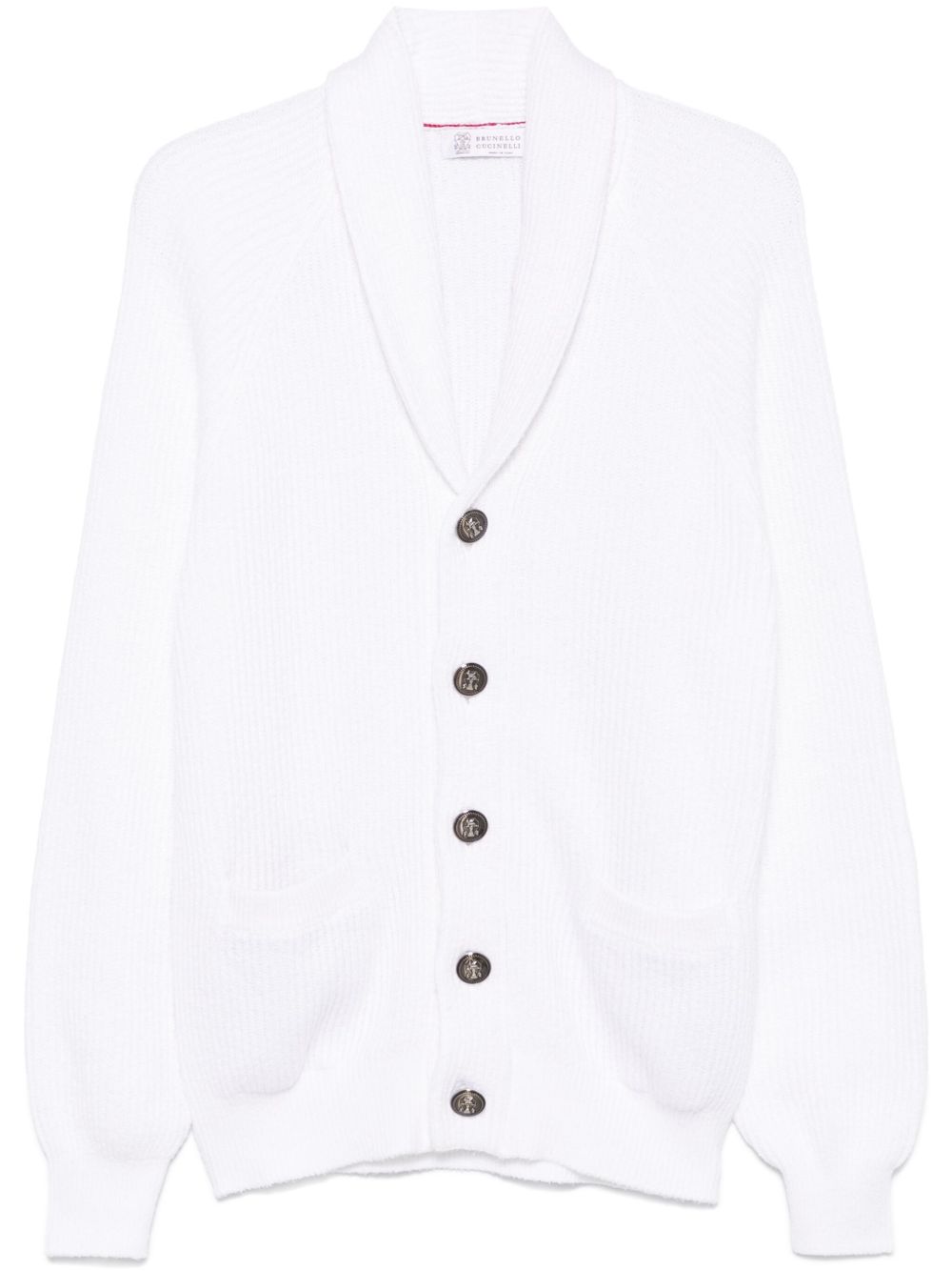 Brunello Cucinelli 罗纹开衫 - 白色