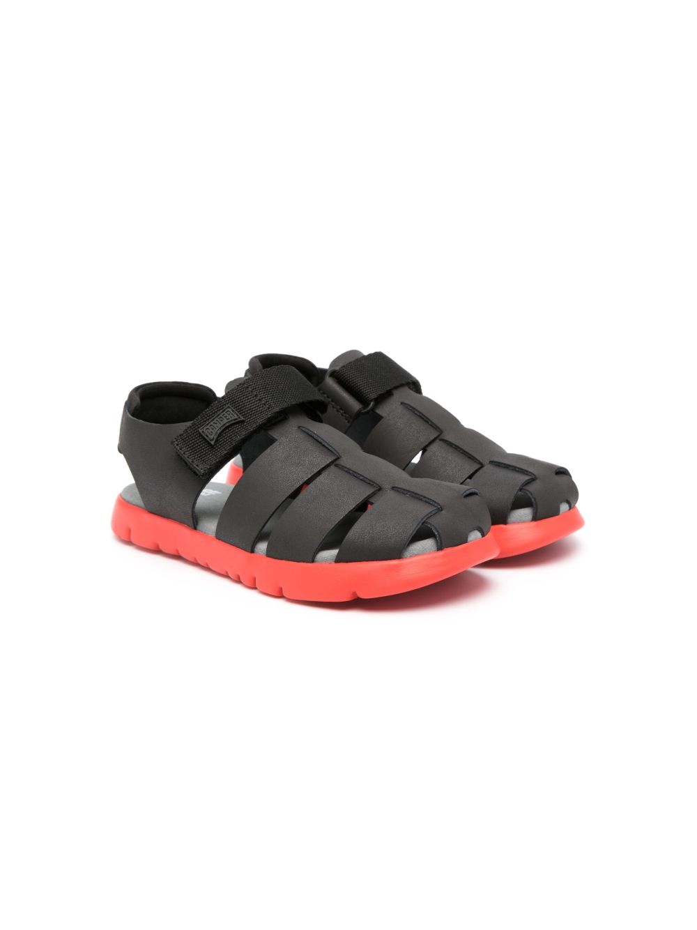 Camper Kids Oruga logo贴花笼形凉鞋 - 黑色