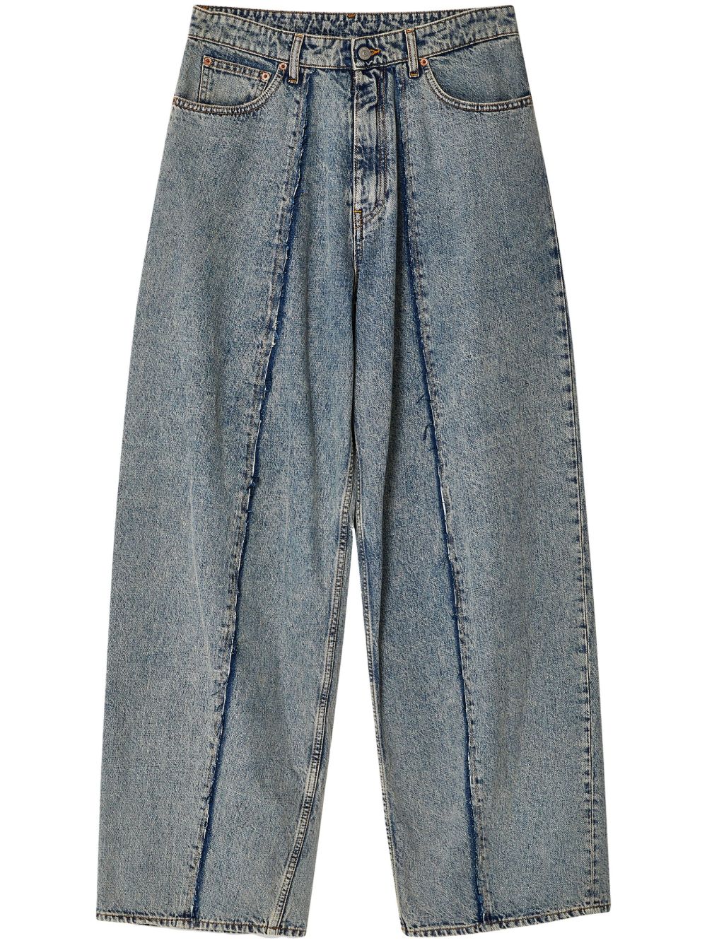 MM6 Maison Margiela 棉阔腿牛仔裤 - 蓝色