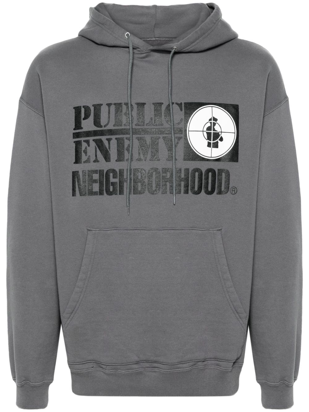 Neighborhood x Public Enemy 图案印花连帽衫 - 灰色