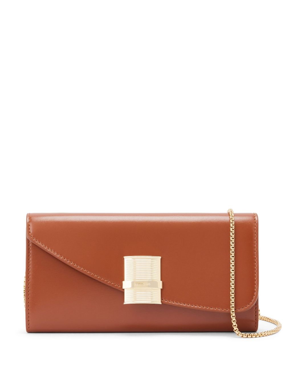Ferragamo Fiamma 手拿包 - 褐色