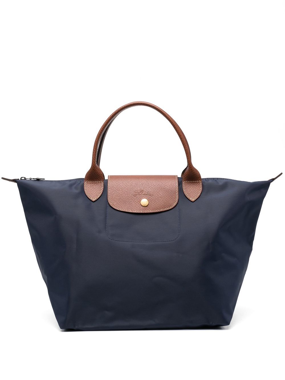 Longchamp Le Pliage 中号手提包 - 蓝色